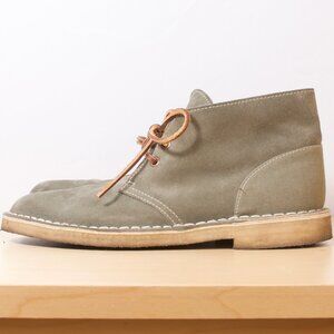 Clarks x Herschel Collab Suede Desert Boot Chukka 8M Green Crepe Sole EUC